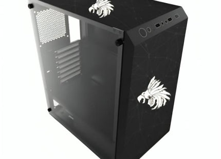 Case Gaming Eagle Warrior CG01W8RA001C | ATX | Panel Lateral de Vidrio Templado | 3 Ventiladores ARGB Frontales | USB 3.0 | Audio HD