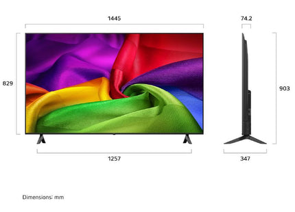 LG televisor 65" UHD 4K Nano 65NU800BPSB, panel trasero