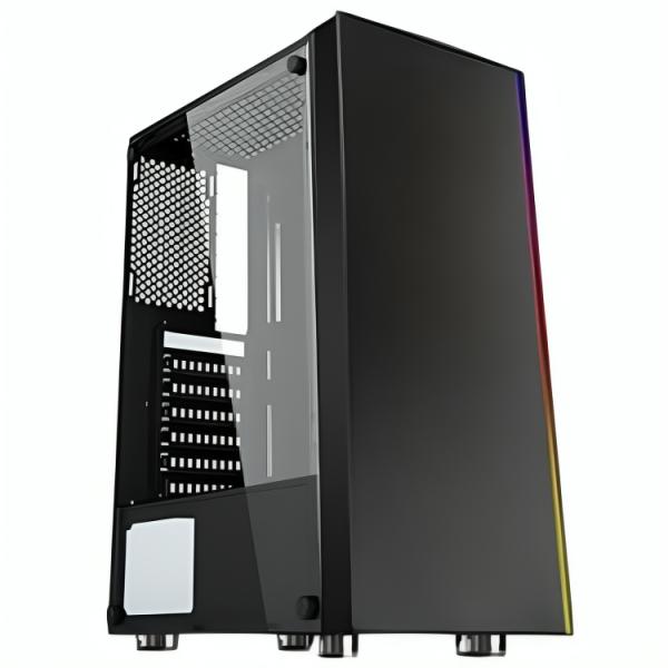 Case Gaming Eagle Warrior CG11Q3RA001C | ATX | Panel Frontal con Iluminación RGB | Panel Lateral de Vidrio Templado | USB 3.0 x1 | USB 2.0 x2 | Ventilador Trasero Incluido