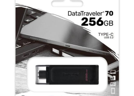 Memoria USB Kingston DataTraveler 70 | 256GB | USB-C | 3.2 Gen 1 | DT70/256GB
