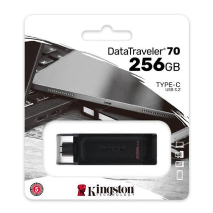Memoria USB Kingston DataTraveler 70 | 256GB | USB-C | 3.2 Gen 1 | DT70/256GB