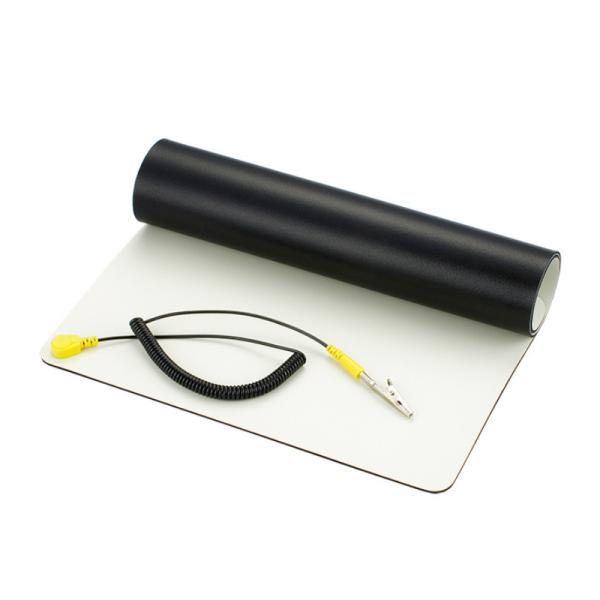 Alfombrilla Antiestática SPROTEK ST-A612 | 50 x 60 cm | PVC | Cable de conexión a tierra | Resistencia superficial 10⁷~10¹⁰ Ω/m²