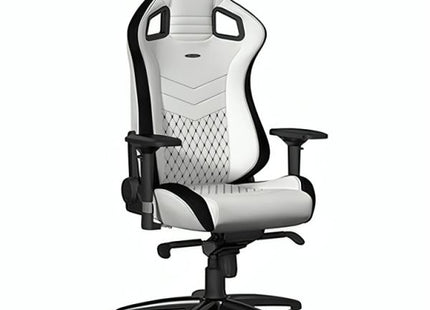 Silla gaming Noblechairs Epic blanca cuero sintético vista frontal completa