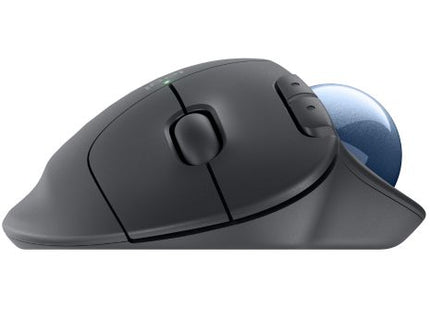 Mouse Trackball Logitech M575S vista posterior con receptor USB