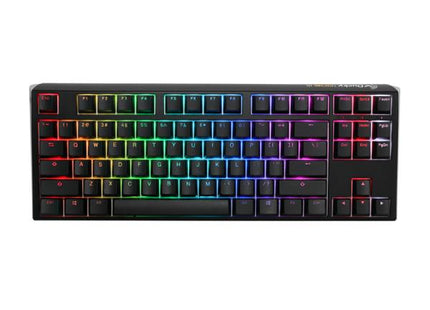 Teclado gaming mecánico Ducky One 3 TKL RGB con switches rojos vista frontal completa