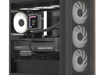 Case RGB AeroCool D301A | Torre Pequeña | Malla | 1 Abanico Trasero | 3 Abanicos Frontales | Negro