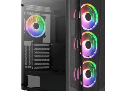 Case RGB AeroCool Tern Mini | Torre Pequeña | Vidrio Templado | 3 Abanicos Delanteros | 1 Abanico Trasero
