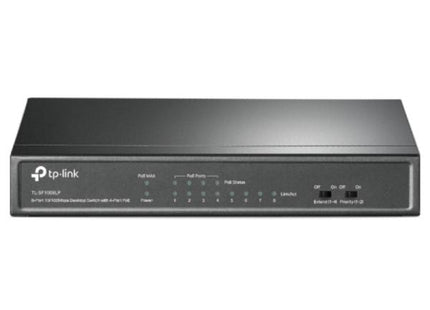 SWITCH TP LINK TL-SF1008LP(UN) 8 PUERTOS RJ45 4 PUERTOS POE 10/100 MBPS NO ADMINISTRABLE