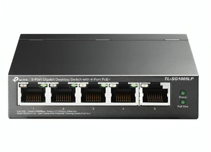 SWITCH TP LINK TL-SG1005LP(UN) 5 PUERTOS RJ45 CON 4 PUERTOS POE 10/100/1000 MBPS NO ADMINISTRABLE