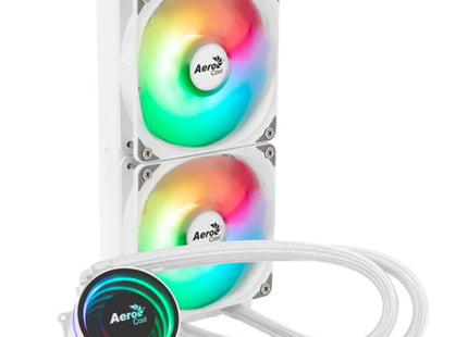 Enfriamiento Líquido RGB Aerocool Oasis L240 WH | AIO | Radiador 240mm | RGB | Compatible Intel y AMD