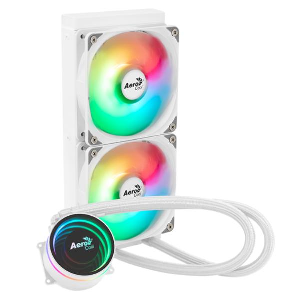 Enfriamiento Líquido RGB Aerocool Oasis L240 WH | AIO | Radiador 240mm | RGB | Compatible Intel y AMD