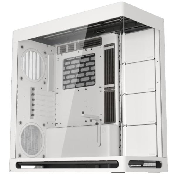 CASE HAVN HS 420 TORRE MEDIA PANEL FRONTAL DE VIDRIO ESTRUCTURA HIBRIDA 1 PUERTO USB-C Y 2 PUERTOS USB-A HVN-CA-HS420-05