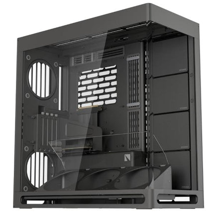 CASE HAVN HS 420 VGPU TORRE MEDIA PANEL FRONTAL DE VIDRIO ESTRUCTURA HIBRIDA 1 PUERTO USB-C Y 2 PUERTOS USB-A HVN-CA-HS420-08
