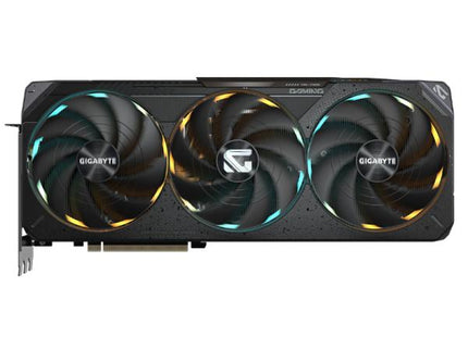 Tarjeta de video Gigabyte GeForce RTX 5080 Gaming OC 16GB vista frontal con disipadores de calor