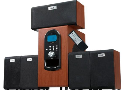 Parlante Genius SW-HF5.1 6000 II | Sistema de Sonido | Subwoofer | 200W RMS | Conexión RCA | 5.1 Canales | Acabado en Madera