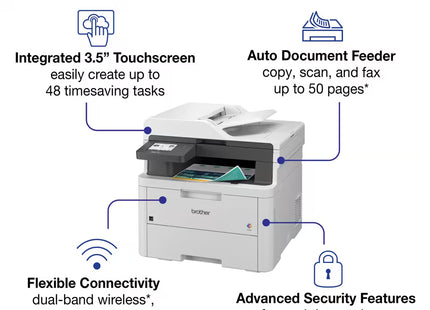 Impresora Multifuncional Brother MFC-L3720CDW a Color Wi-Fi Doble Banda Dúplex con Fax