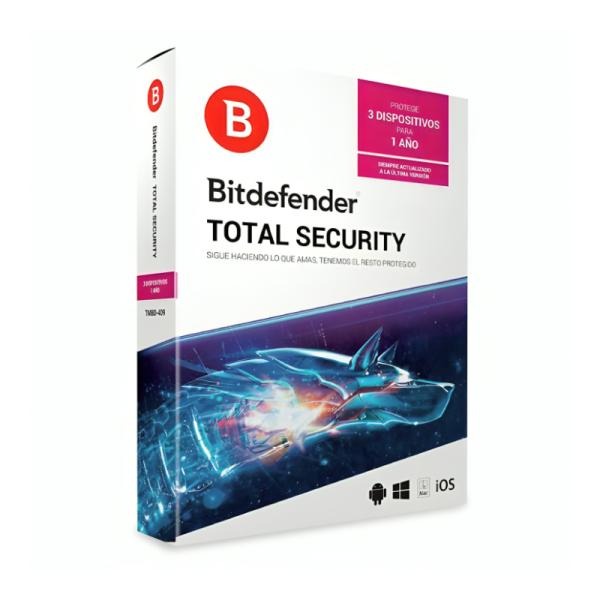 LICENCIA ANTIVIRUS BITDEFENDER TMBDR-405 TOTAL SECURITY 3 USUARIOS
