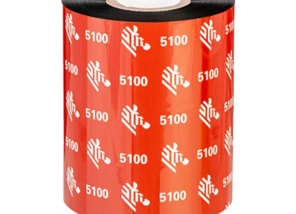 RIBBON DE RESINA ZEBRA 5100 3.50 PULGADAS X 1,476 PIES CORE 1" 89MM 6 ROLLOS POR CASE 05100BK08945