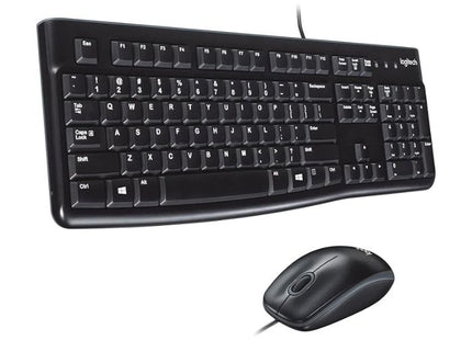 Teclado Logitech MK120 formato completo resistente a derrames vista superior