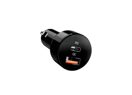 Cargador para Carro Genius PD-36AC-CAR | 36W | USB-C + USB-A | Carga Rápida | Negro