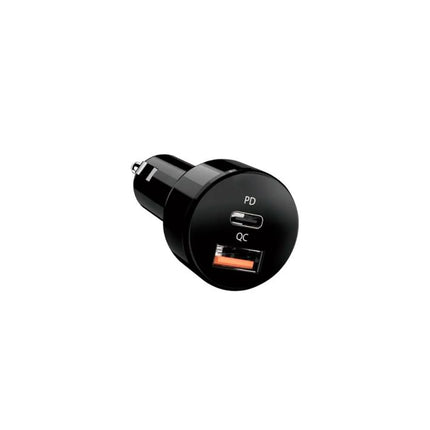 Cargador para Carro Genius PD-36AC-CAR | 36W | USB-C + USB-A | Carga Rápida | Negro