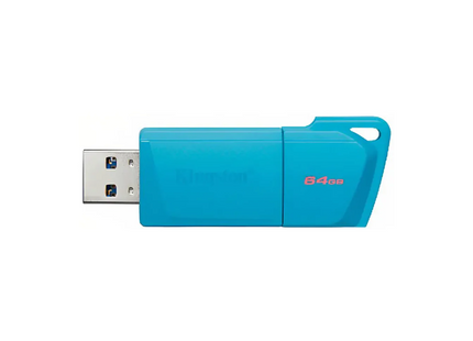 Memoria USB Kingston Exodia M LATAM | 64GB | USB 3.2 Gen 1 | Neon Aqua Blue | KC-U2L64-7LB