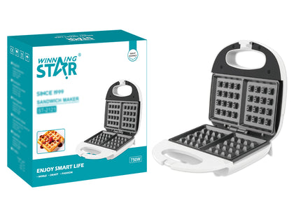 Winning Star Wafflera 750W Blanca, ST-2121