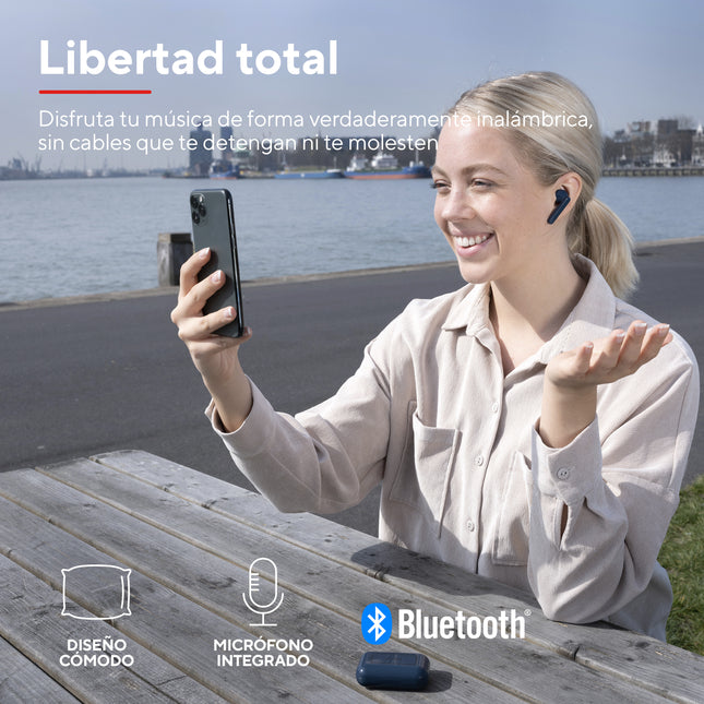 Audífonos Trust BT Control Táctil Azul, 23780