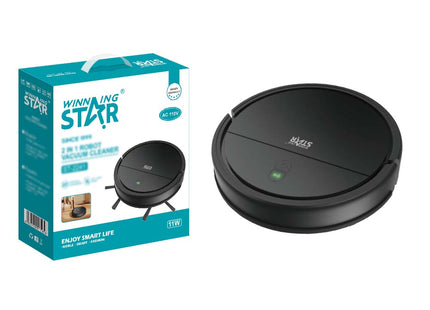 Robot aspiradora Winning Star ST-2241 2 en 1 vista frontal con diseño compacto moderno