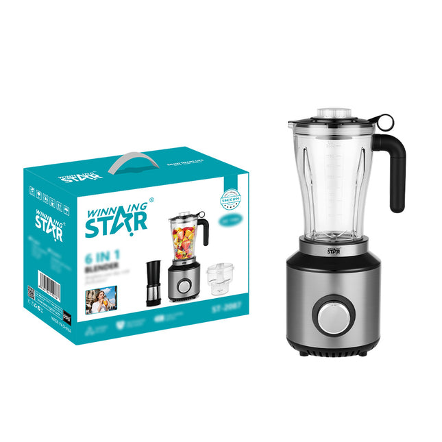 Licuadora Winning Star ST-2087 vista frontal con jarra de 1.8 litros