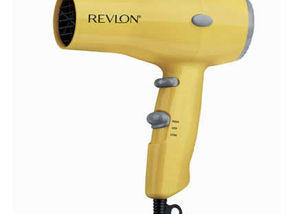 Secadora Style and Go 1875W Revlon Amarilla | Para secar tu cabello con potencia y estilo en cualquier lugar