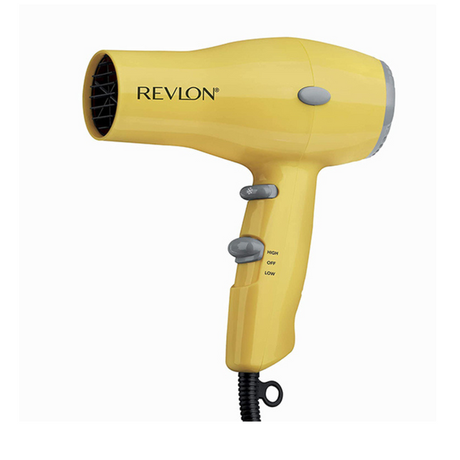 Secadora Style and Go 1875W Revlon Amarilla | Para secar tu cabello con potencia y estilo en cualquier lugar