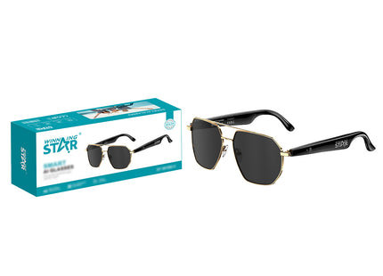 Winning Star Gafas Inteligentes Bluetooth Negro, ST-W100-C
