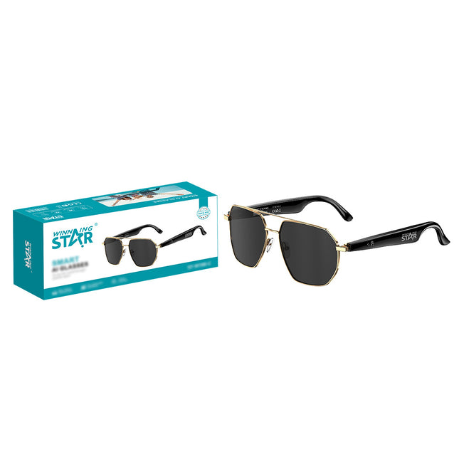 Winning Star Gafas Inteligentes Bluetooth Negro, ST-W100-C