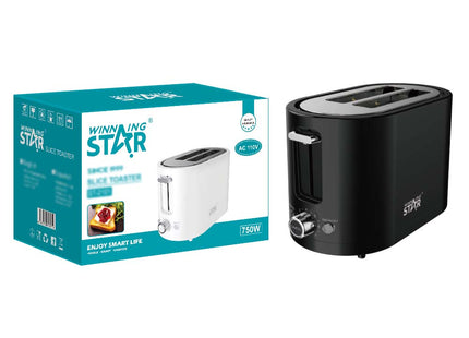 Tostadora Winning Star ST-2101 negra vista frontal completa