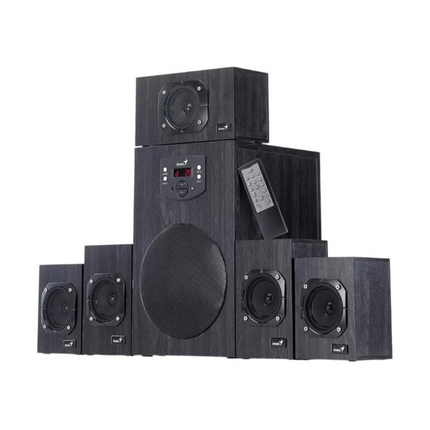 Sistema de Sonido 5.1 Genius RS2 SW-HF5.1 4500 II | 125W RMS | Subwoofer 6” | Control Remoto