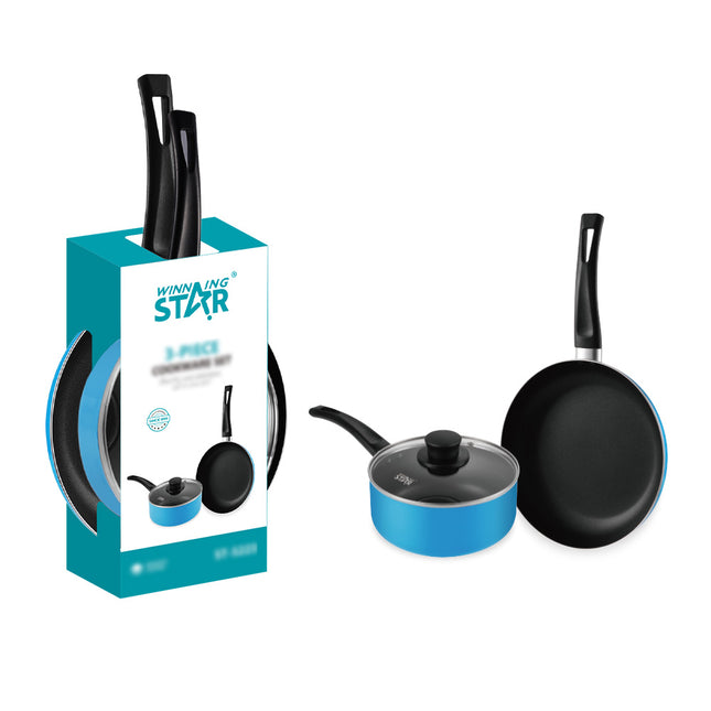 Set de Ollas Winning Star, ST-5223, Aluminio, 2 Piezas