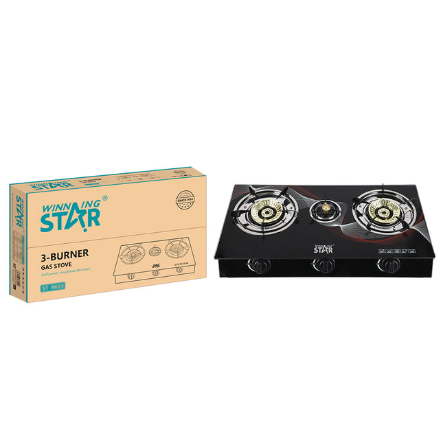 Estufa de gas de mesa Winning Star ST-9655 vista frontal con encendido electrónico
