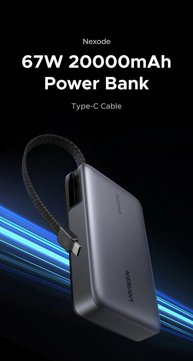 Ugreen Power Bank Nexode PB550 20000mAh 67W, 85166B