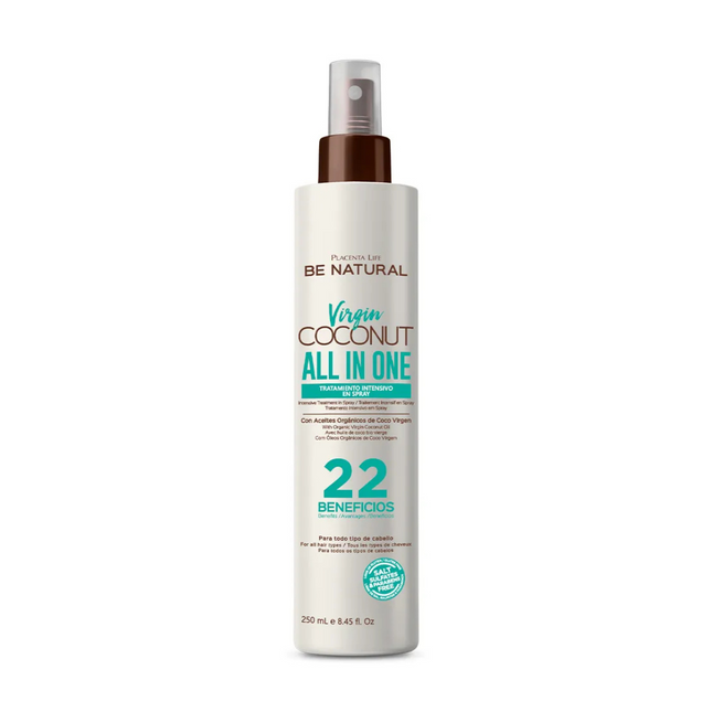 Tratamiento Virgin Coconut Placent Life Todo en Uno | 250ml | Para cabello maltratado y seco