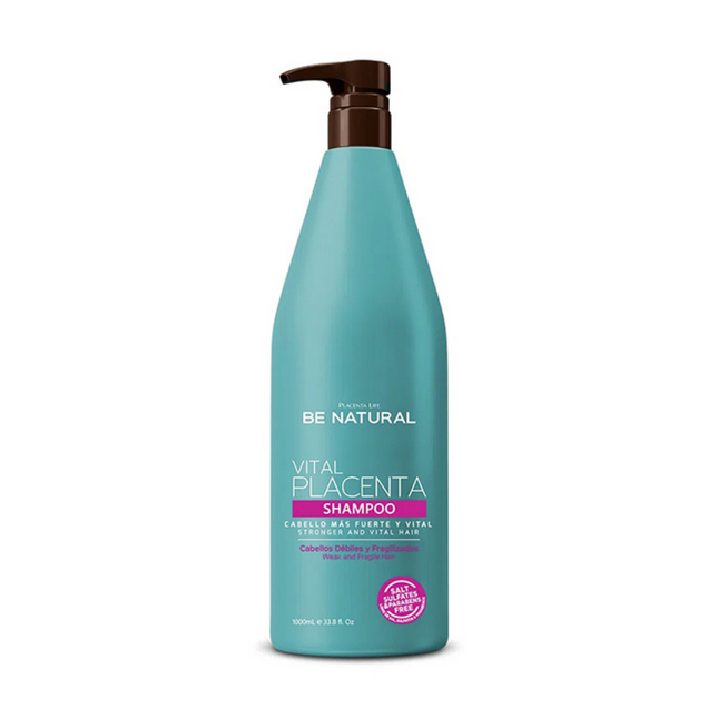 Shampoo Vital Placenta Placent Life | 1000ml | Fortalecimiento y nutrición intensiva | Ideal para cabello débil o quebradizo