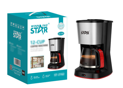 Cafetera eléctrica Winning Star ST-2162 de 1.25 litros vista frontal