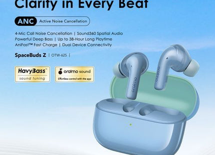 Audífono Oraimo SpaceBuds Z ANC | Inalámbrico Bluetooth | IPX5 | OTW-625