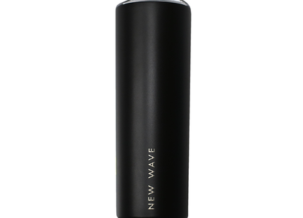 Vaso térmico New Wave Skinny Tumbler 591ml negro con tapa, vista frontal completa