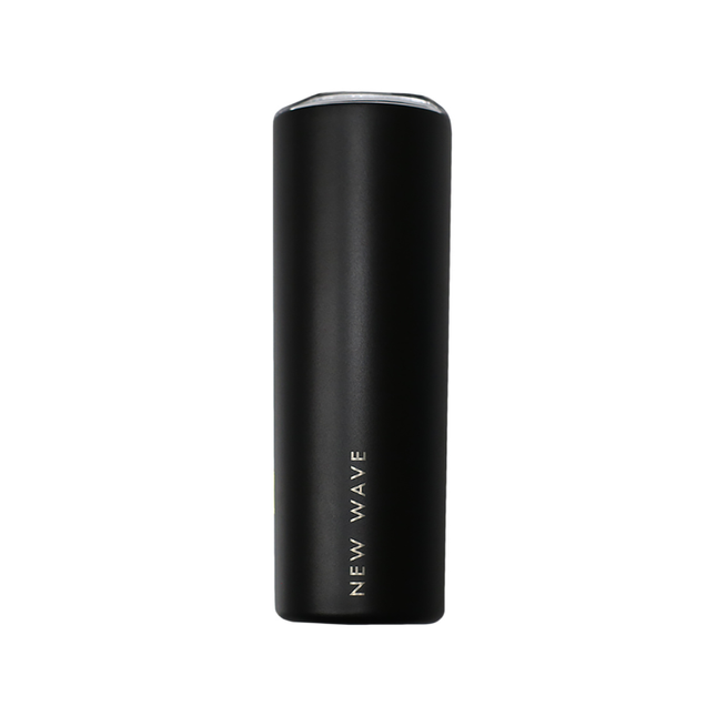 Vaso térmico New Wave Skinny Tumbler 591ml negro con tapa, vista frontal completa