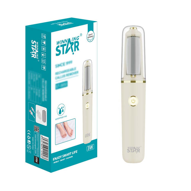 Winning Star Exfoliador Eléctrico para Pies Dorado, ST-5850