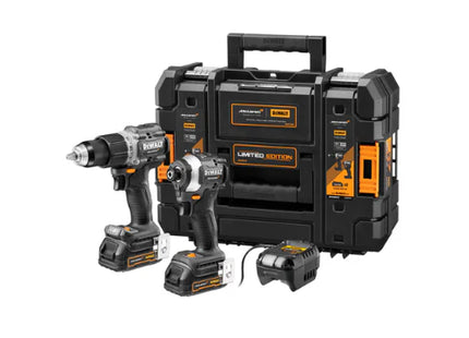 DEWALT DCK200ME2GT-B3 + DWA30SET Combo Taladro Percutor y Atornillador de Impacto 20 V MAX XR Edición McLaren con Juego de Puntas de Impacto 30 Piezas