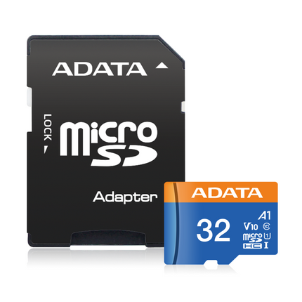 Memoria Micro SD ADATA | 32GB | Clase 10 | UHS-I | 85MB/s lectura | Con adaptador SD