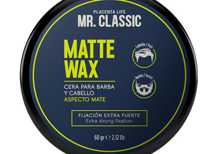 Cera Capilar Mr. Classic Matte Wax Placent Life | 60g | Fijación fuerte con acabado mate para peinados definidosCera Capilar Mr. Classic Matte Wax Placent Life | 60g | Fijación fuerte con acabado mate para peinados definidos