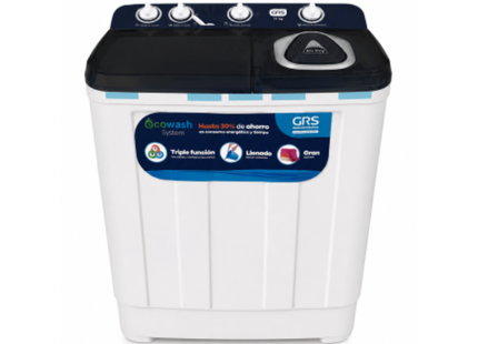 GRS GLT17W Lavadora Semiautomática de Carga Superior de 17 kg con Doble Tina